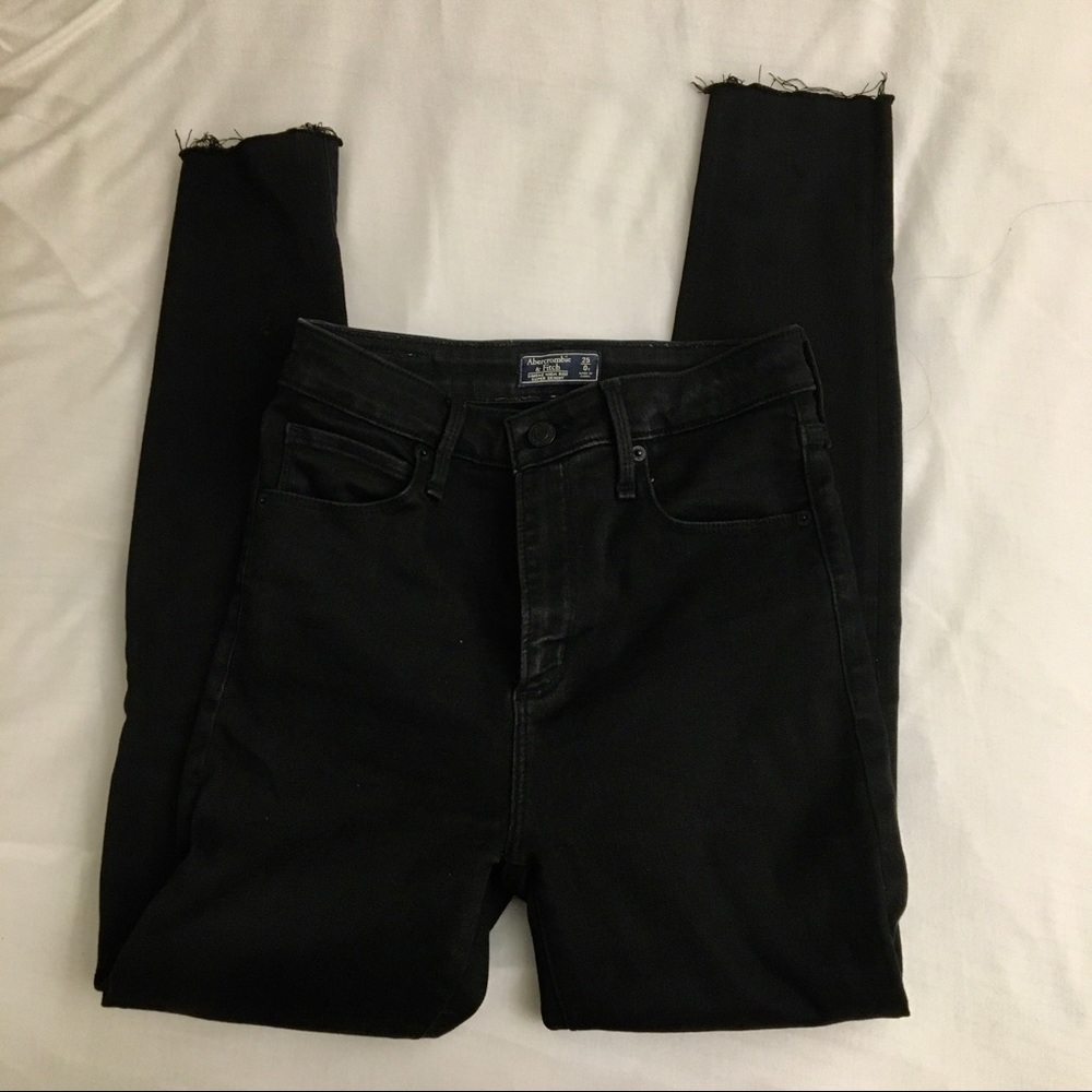 Black Cropped Ankle Skinny Jeans